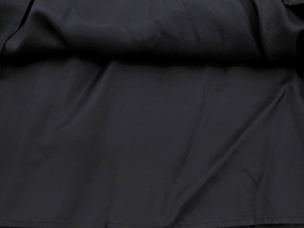 Gabardine K.T ギャバジンケーティー スウェード調(diào) プリーツ スカート size11/黒 ◇■ ☆ fia5 レディース