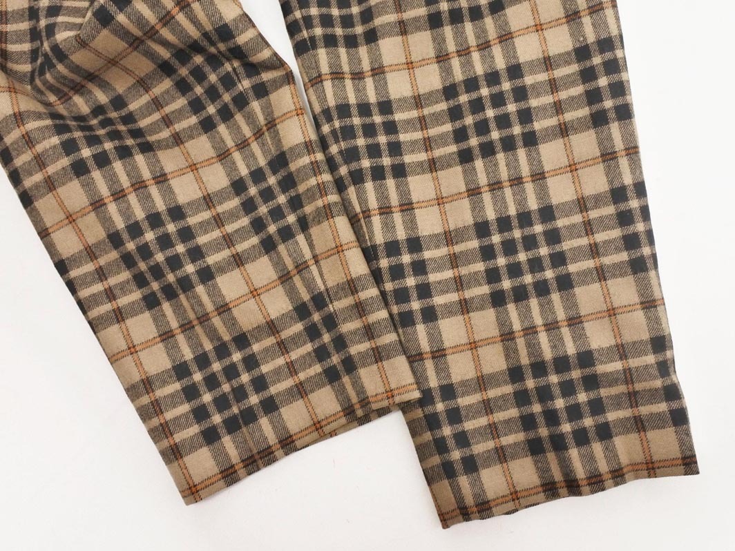Spick & Span スピック＆スパン SアンドS ウール混 チェック テーパード パンツ size36/茶 ◇■ ☆ fia5 レディース