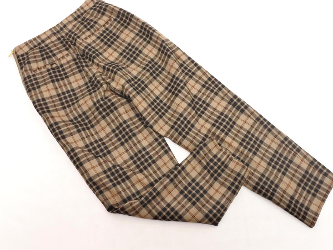 Spick & Span スピック＆スパン SアンドS ウール混 チェック テーパード パンツ size36/茶 ◇■ ☆ fia5 レディース