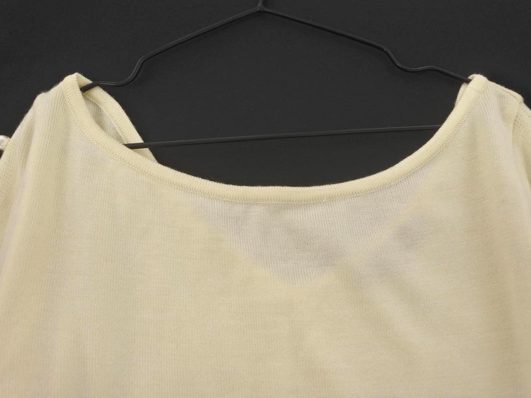 MISCH MASCH ミッシュマッシュ ウール混 パールボタン カットソー size38/ベージュ ◇■ ☆ fia5 レディース_画像2