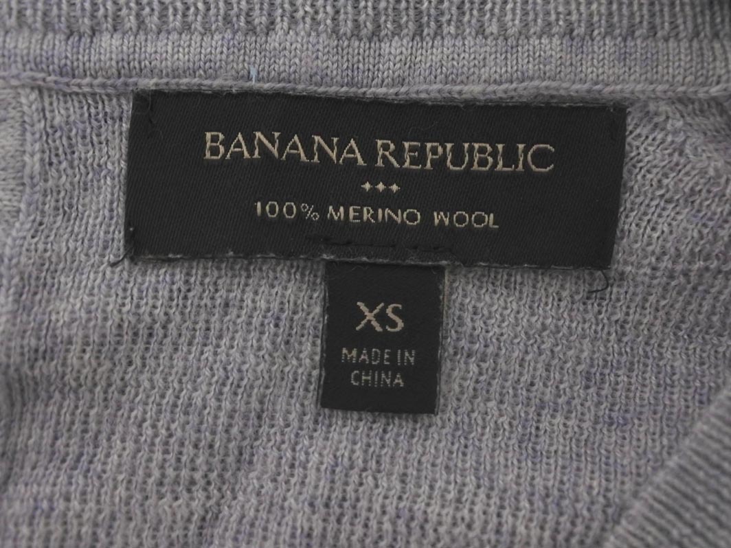 BANANA REPUBLIC バナナリパブリック ウール100% Vネック ニット セーター sizeXS/グレー ◇■ ☆ fia8 レディース_画像6