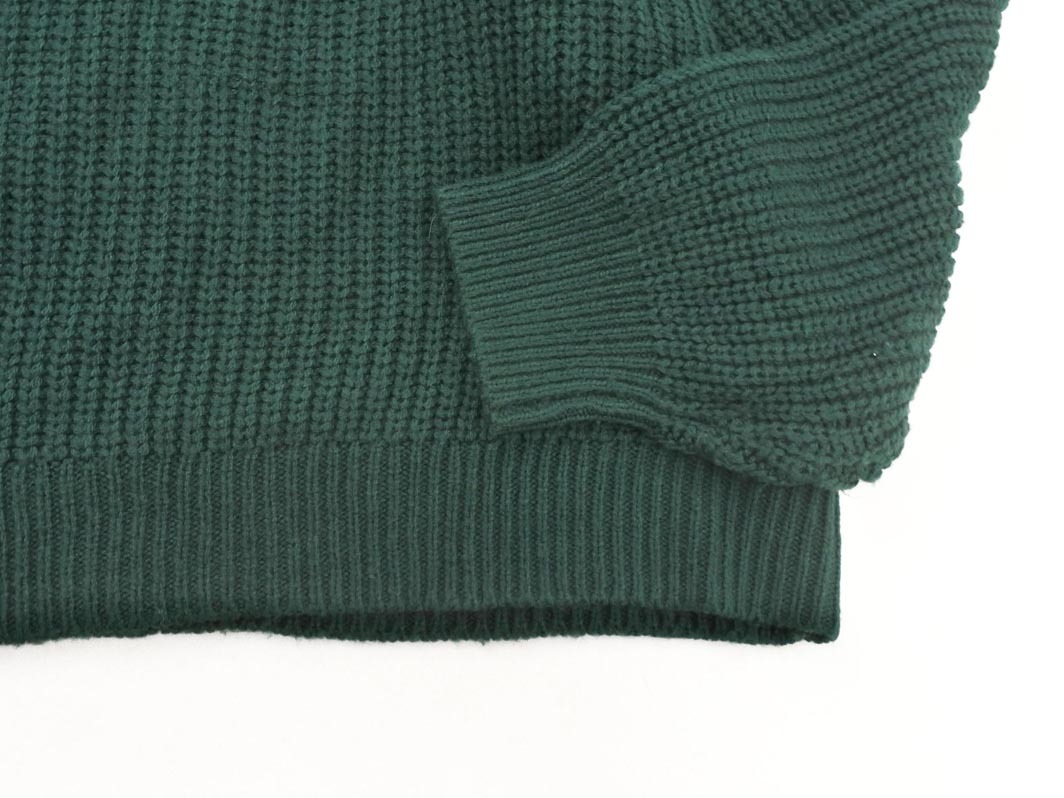 AS KNOW AS アズノゥアズ シャギー 切替 ニット セーター sizeF/緑 ◇■ ☆ fia8 レディース_画像3