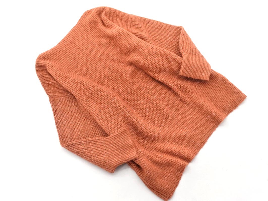 earth music&ecology アースミュージック＆エコロジー オーバーサイズ ニット チュニック ワンピース sizeF/茶 ◇■ ☆ fia8 レディース_画像5