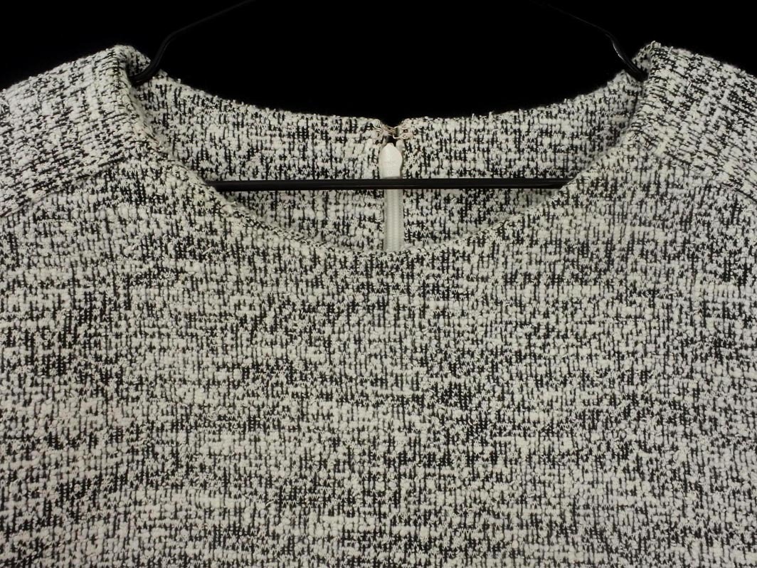 la.f... ラエフ ロートレアモン ツイード ブラウス シャツ size2S/グレー ◇■ ☆ fia8 レディース_画像4