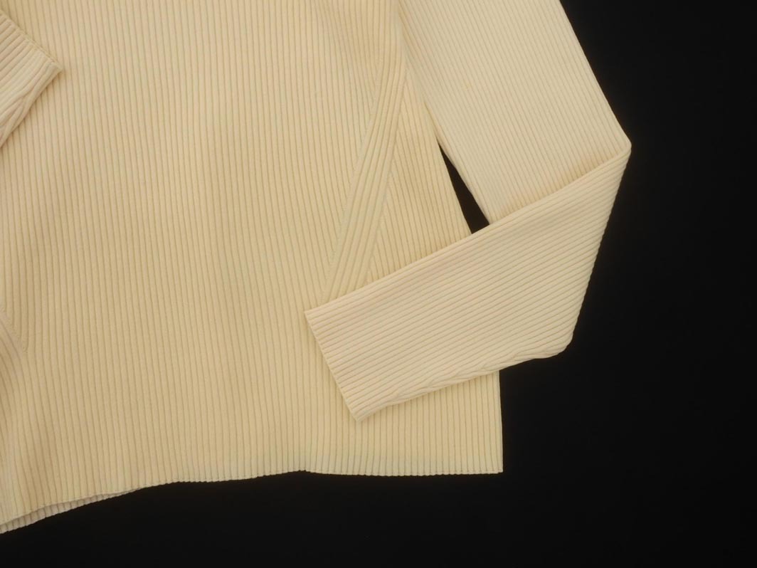 PAUL STUART ポールスチュアート ウール混 リブ タートルネック ニット セーター size6/生成 ◇■ ☆ fia9 レディース_画像2