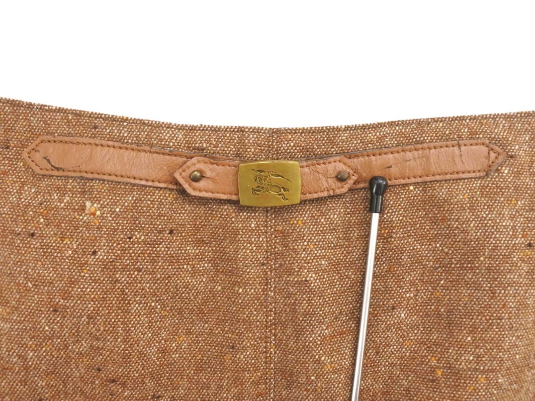 BURBERRY バーバリー BLUE LABEL ブルーレーベル ウール混 Aライン 台形 スカート size36/茶 ◇■ ☆ fia9 レディースの画像7