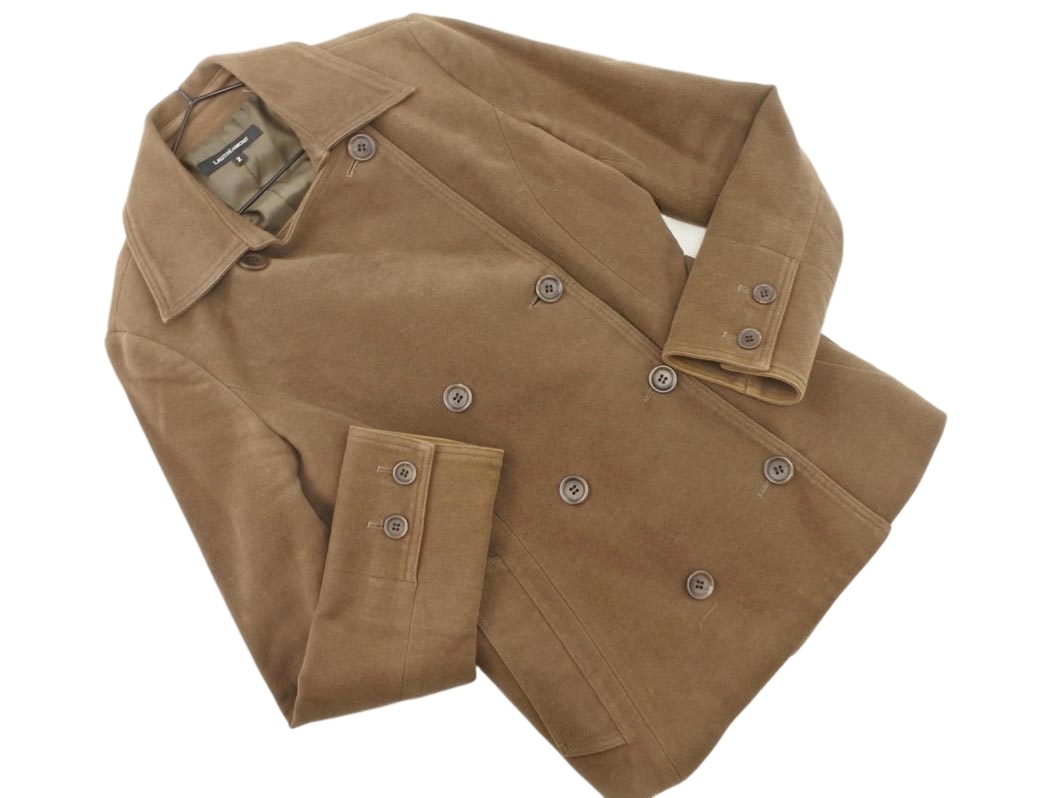 LAUTREAMONT ロートレアモン ダブル ジャケット size2/茶 ◇■ ☆ fia9 レディース