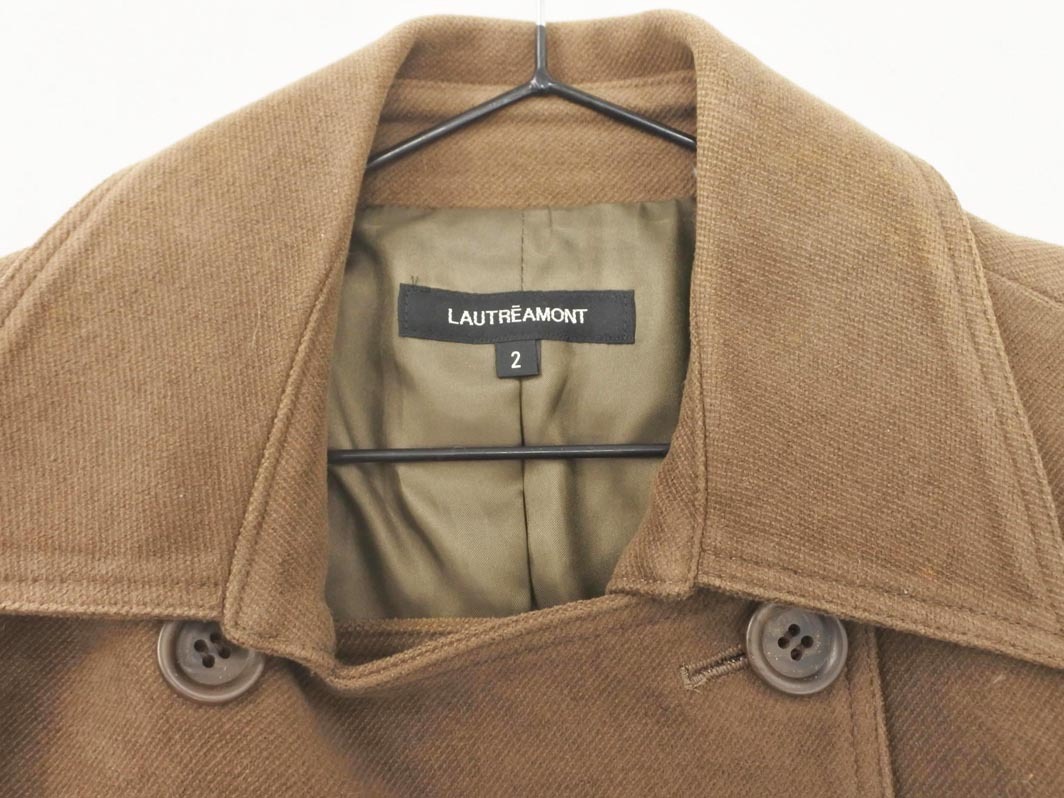 LAUTREAMONT ロートレアモン ダブル ジャケット size2/茶 ◇■ ☆ fia9 レディース
