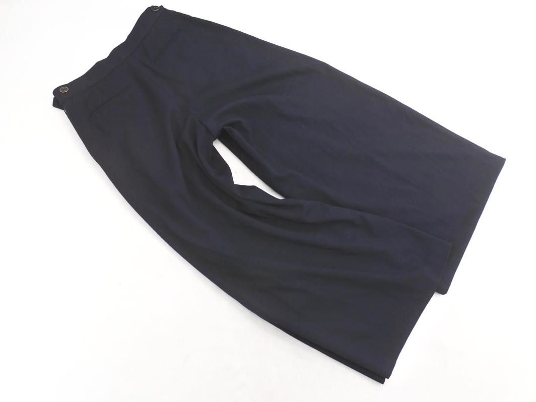 Spick and Span Noble スピック&スパン ノーブル タック ワイド パンツ size38/濃紺 ■■ ☆ fia9 レディース