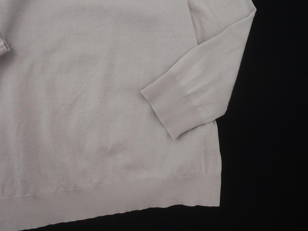  кошка pohs OK PAUL STUART paul (pole) Stuart шелк . вязаный свитер size8/ светло-серый *# * fia9 женский 