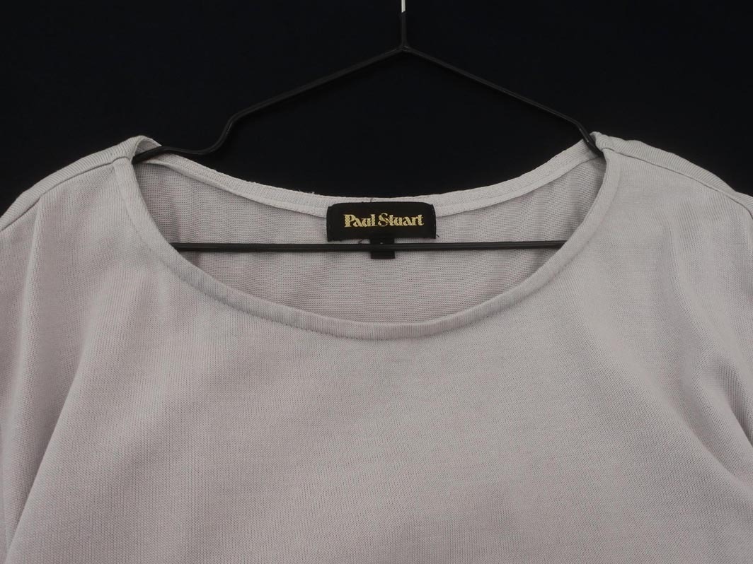  кошка pohs OK PAUL STUART paul (pole) Stuart шелк . вязаный свитер size8/ светло-серый *# * fia9 женский 