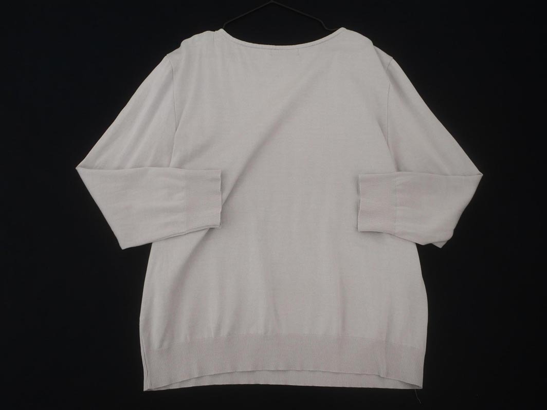  кошка pohs OK PAUL STUART paul (pole) Stuart шелк . вязаный свитер size8/ светло-серый *# * fia9 женский 