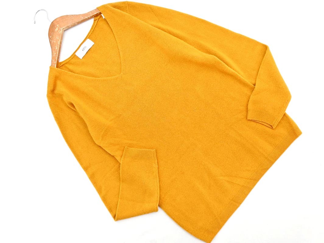 AZUL BY MOUSSY アズールバイマウジー Vネック ニット セーター sizeM/キャメル ◇■ ☆ fia9 レディース_画像1
