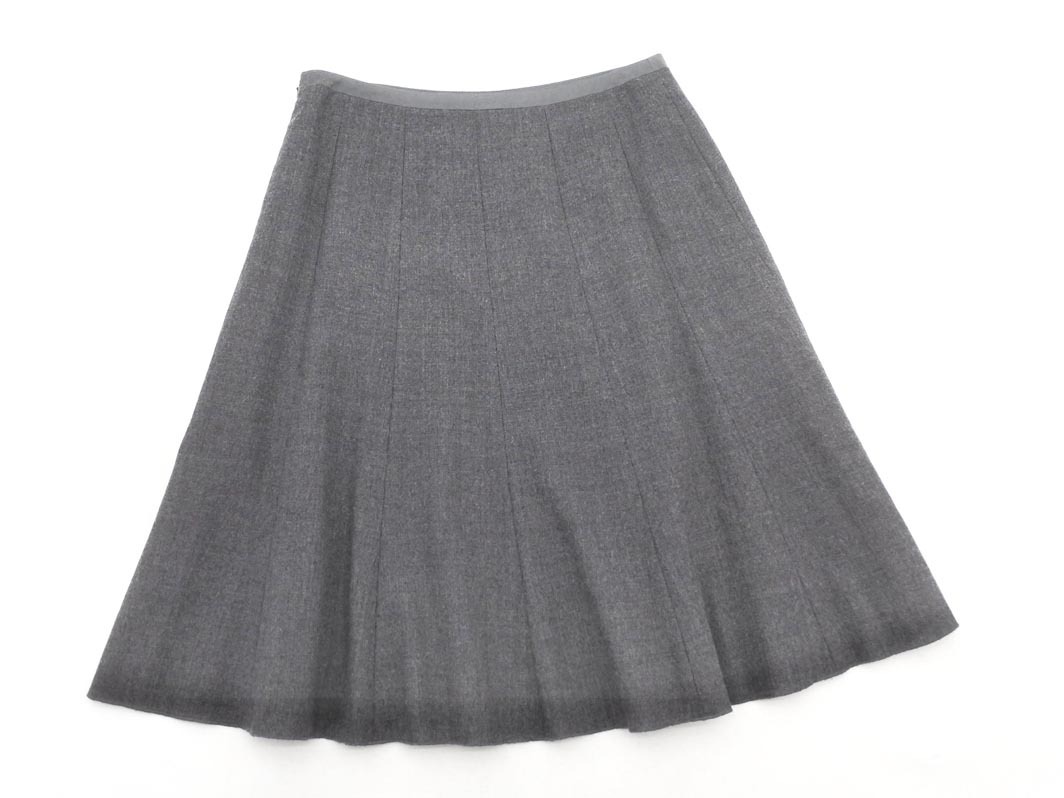 PAUL STUART paul (pole) Stuart шерсть 100% юбка size6/ серый *# * fia9 женский 