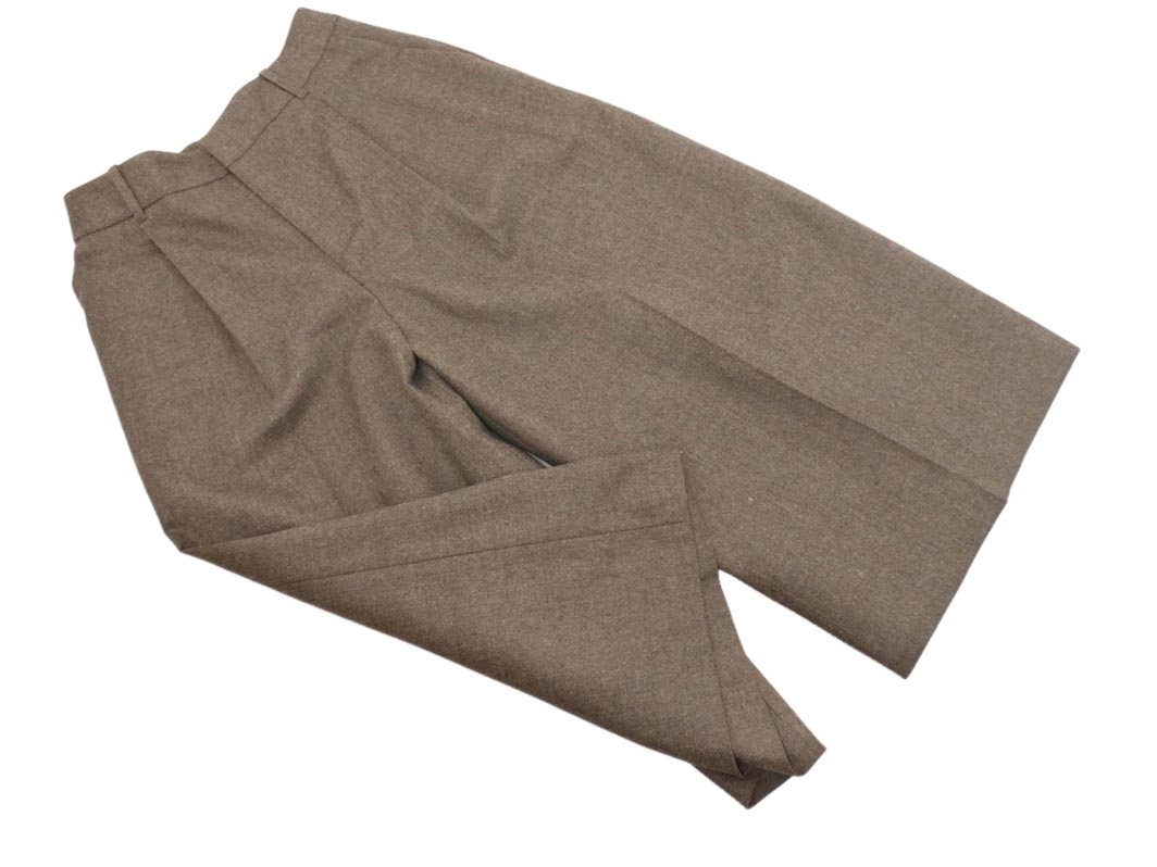 LAUTREAMONT ロートレアモン ウール混 ワイド パンツ size40/茶 ◇■ ☆ fib0 レディース