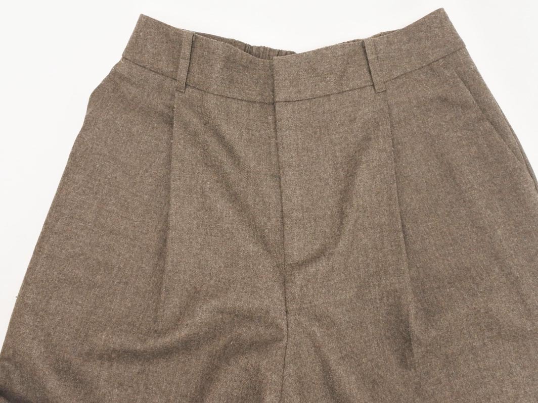 LAUTREAMONT ロートレアモン ウール混 ワイド パンツ size40/茶 ◇■ ☆ fib0 レディース