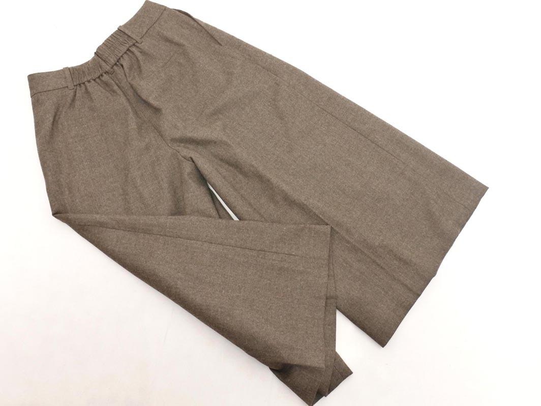 LAUTREAMONT ロートレアモン ウール混 ワイド パンツ size40/茶 ◇■ ☆ fib0 レディース