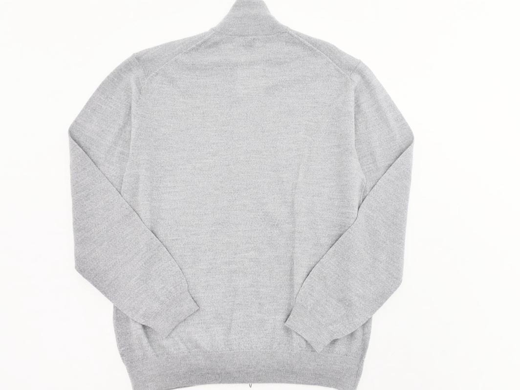 新品 SHIPS シップス ウール100% ハイネック ジップアップ ニット カーディガン sizeM/グレー ◇■ ☆ fib0 メンズ