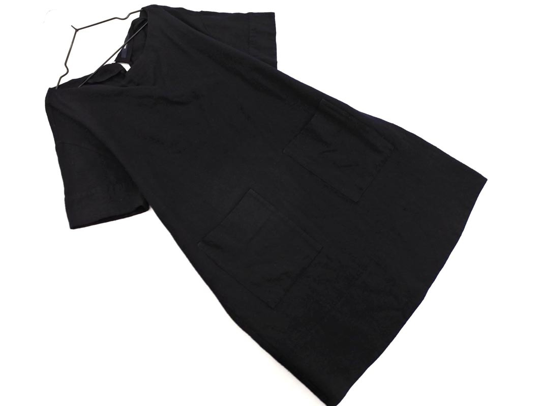 MACPHEE マカフィー トゥモローランド ウール100% Iライン ワンピース size38/濃紺 ◇■ ☆ fib0 レディース_画像1