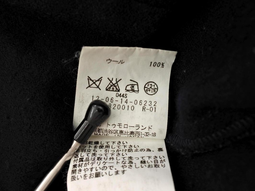 MACPHEE マカフィー トゥモローランド ウール100% Iライン ワンピース size38/濃紺 ◇■ ☆ fib0 レディース_画像6