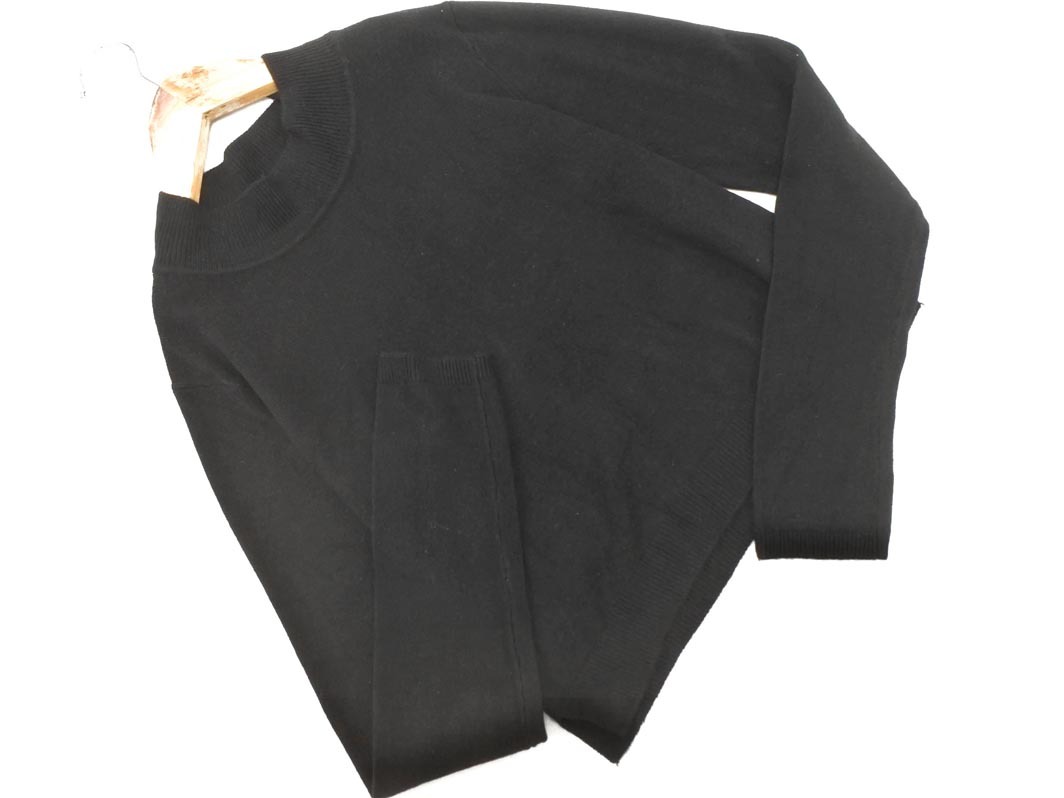  кошка pohs OK rienda rienda вырез лодочкой вязаный свитер sizeF/ чёрный *# * fib0 женский 