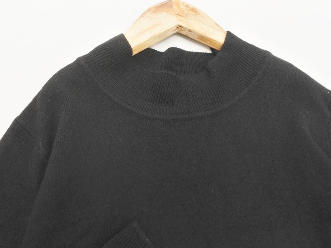  кошка pohs OK rienda rienda вырез лодочкой вязаный свитер sizeF/ чёрный *# * fib0 женский 