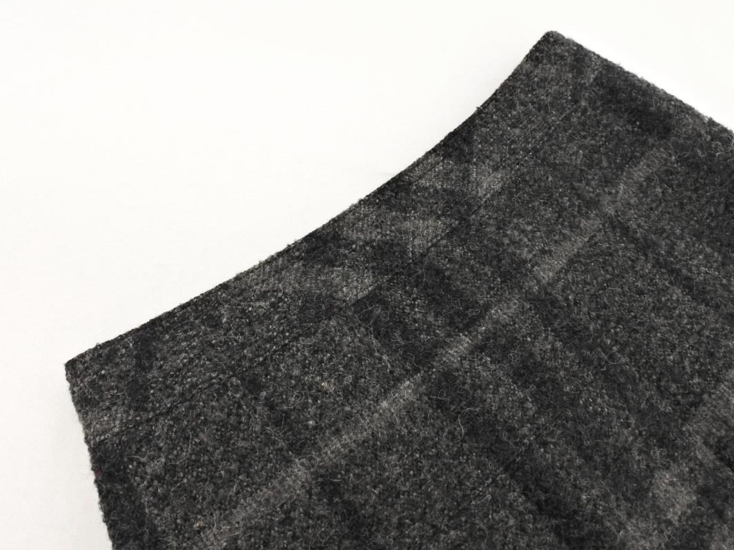 BURBERRY バーバリー ウール混 チェック Aライン 臺形 スカート size36/グレー ◇■ ☆ fia9 レディース