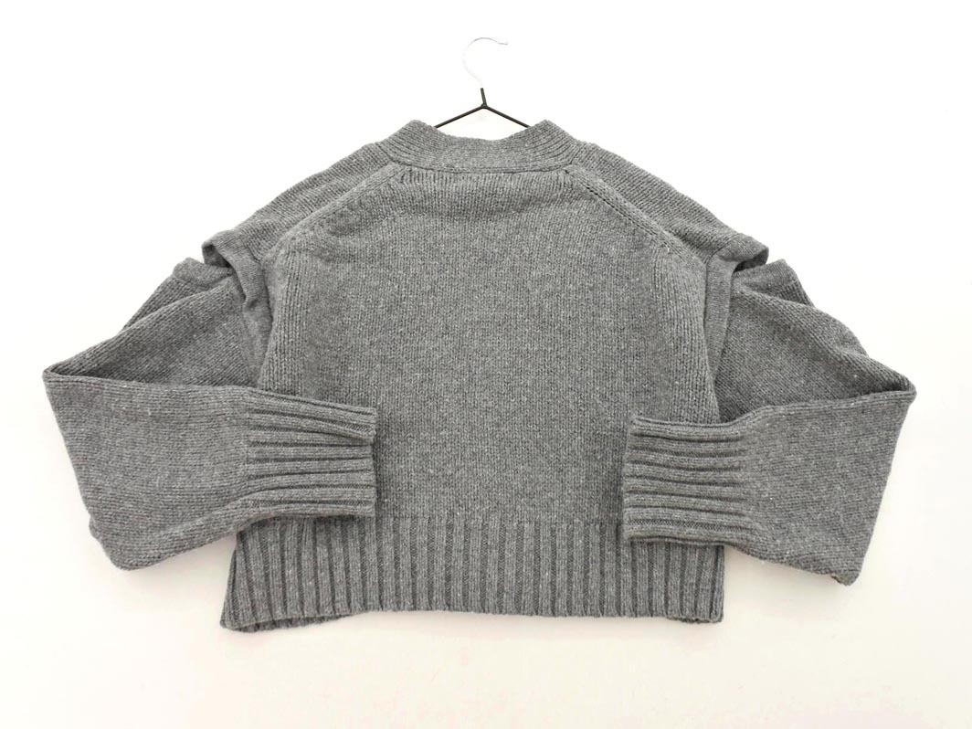 MOUSSY Moussy шерсть .2WAY кардиган sizeF/ серый *# * fib0 женский