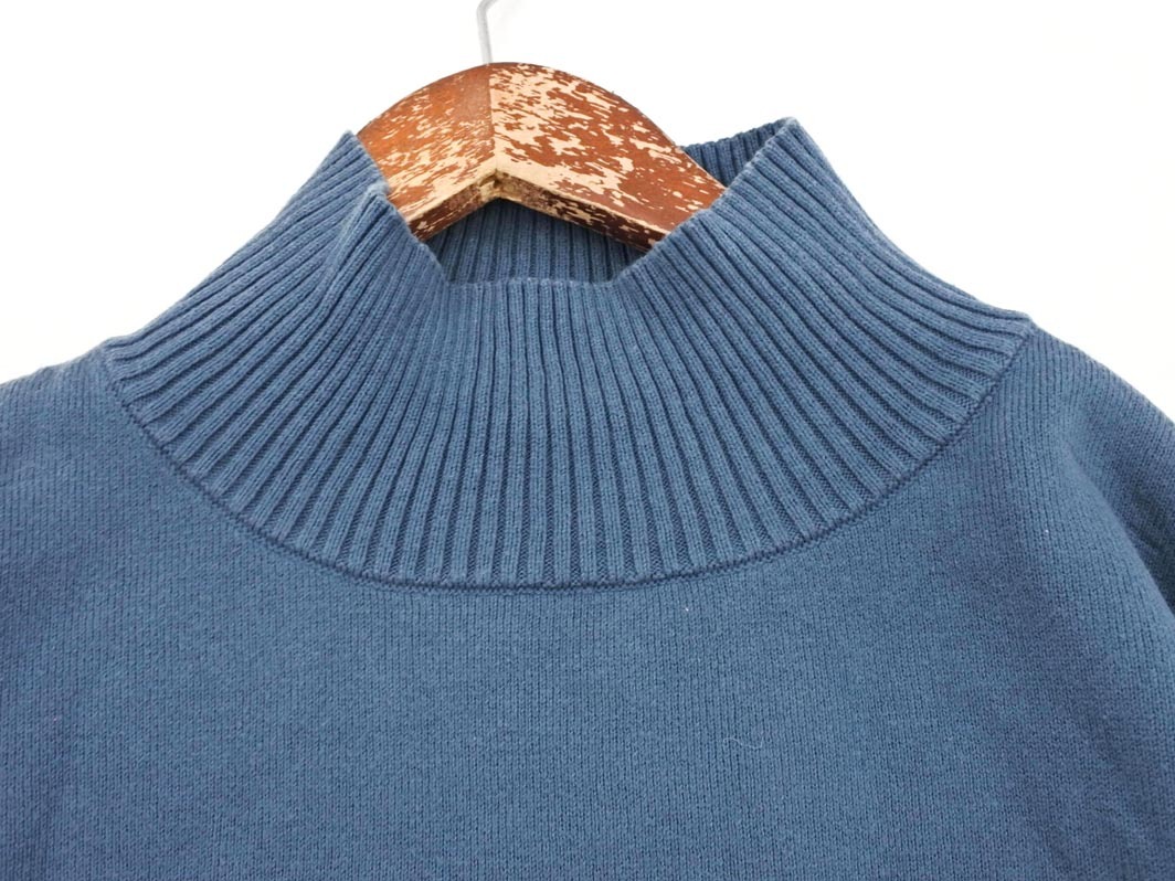 JEANASIS Jeanasis mok шея вязаный свитер sizeF/ темно-синий *# * fib2 женский