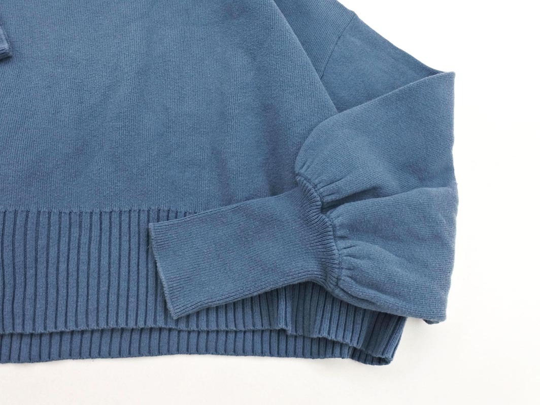 JEANASIS Jeanasis mok шея вязаный свитер sizeF/ темно-синий *# * fib2 женский