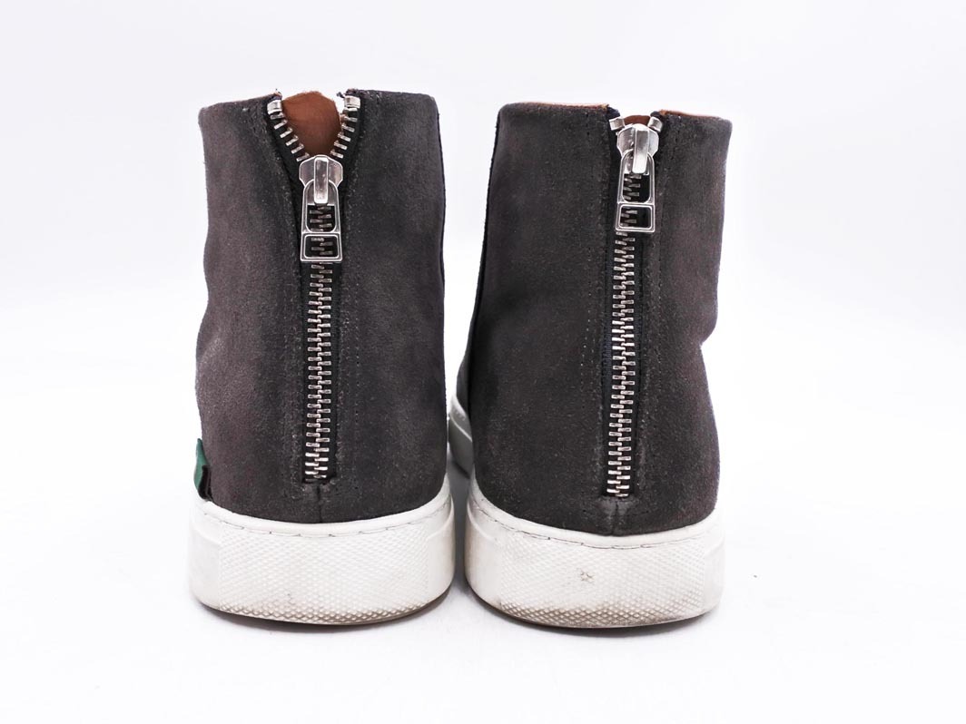 HALON ハロン ユナイテッドアローズ取扱 スウェード バックジップ ハイカット スニーカー size27/ダークブラウン ◇■◎ ☆ fib1 メンズ