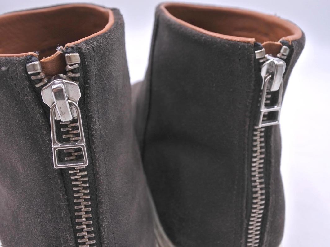 HALON ハロン ユナイテッドアローズ取扱 スウェード バックジップ ハイカット スニーカー size27/ダークブラウン ◇■◎ ☆ fib1 メンズ