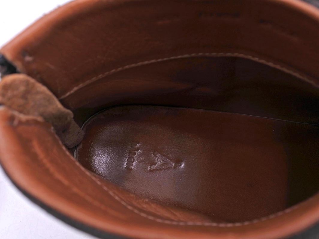 HALON ハロン ユナイテッドアローズ取扱 スウェード バックジップ ハイカット スニーカー size27/ダークブラウン ◇■◎ ☆ fib1 メンズ