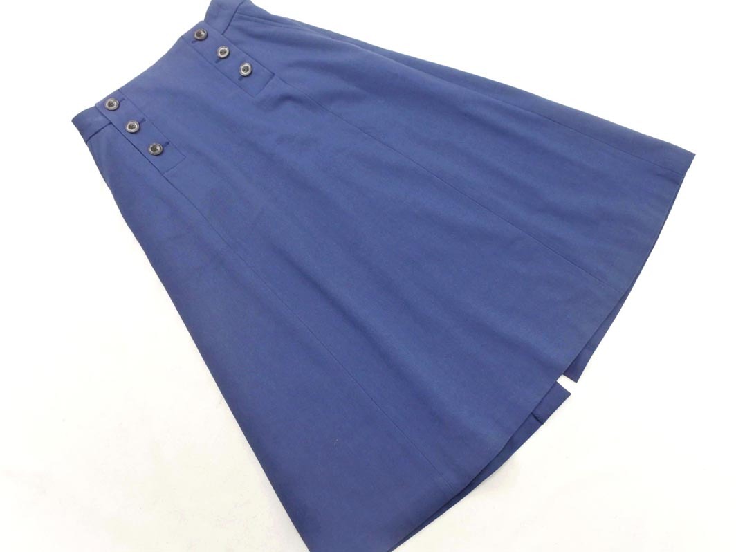 MELROSE メルローズ CLAIRE Aライン ロング スカート size2/紺 ■■ ☆ fib2 レディース_画像1