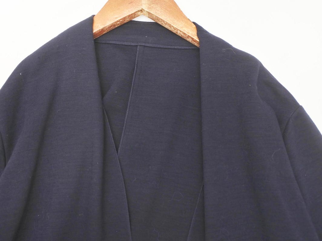 23 район шерсть . длинный кардиган size38/ темно синий *# * fib1 женский