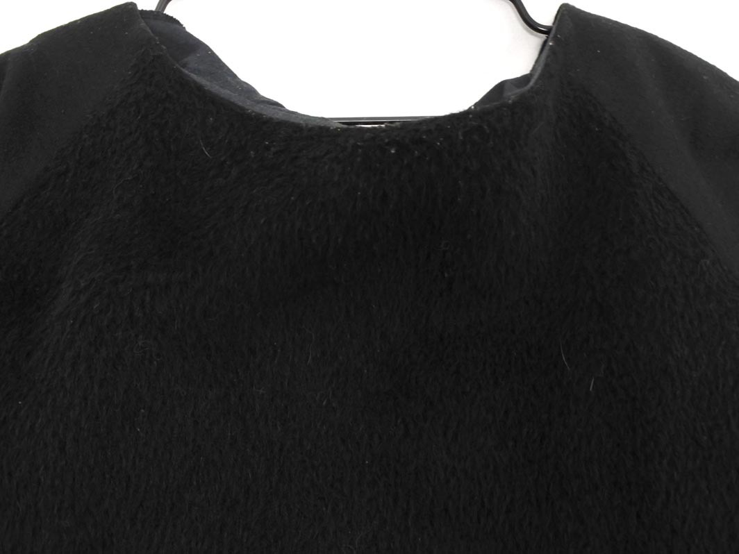 Droite lautreamont ドロワット ロートレアモン ウール混 素材切替 プルオーバー size2/黒 ◇■ ☆ fib1 レディース_画像3