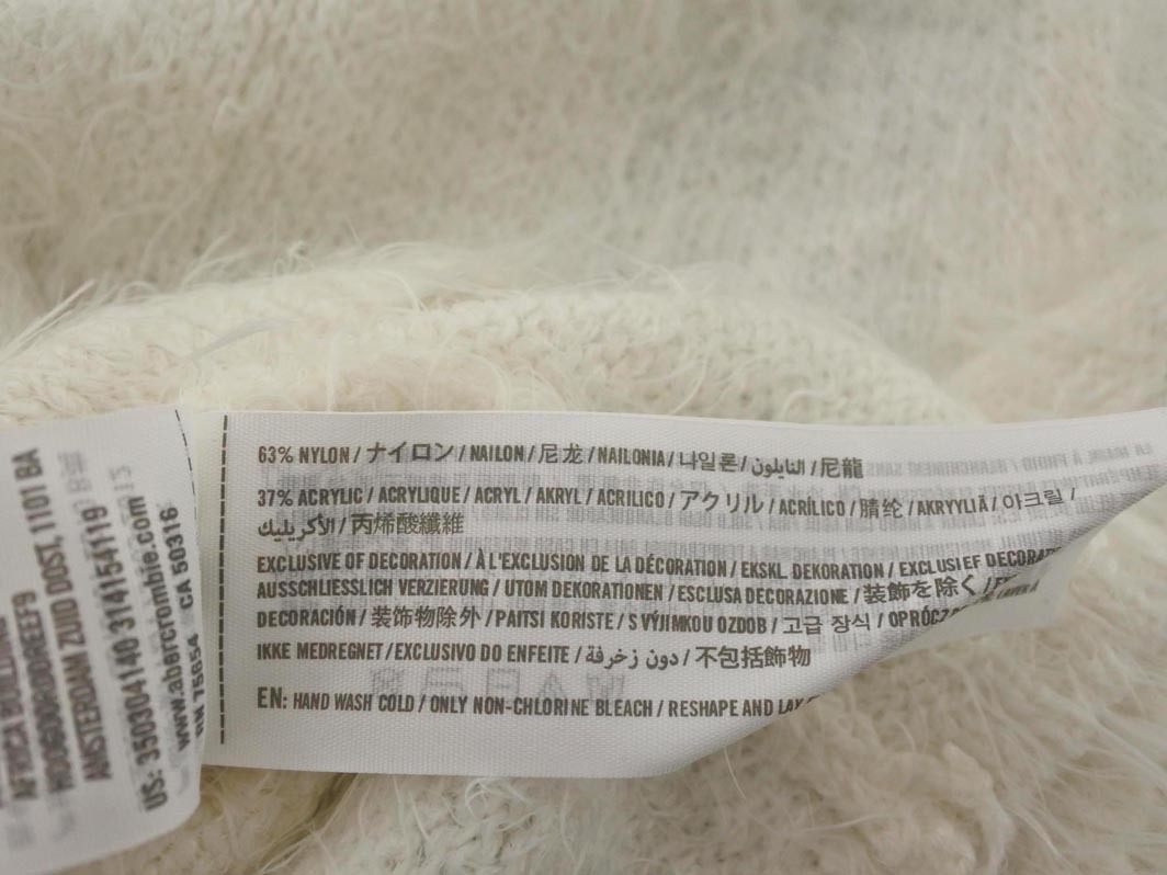 Hollister ホリスター シャギー ニット セーター sizeXS/白ｘ黒 ◇■ ☆ fib1 レディース_画像5