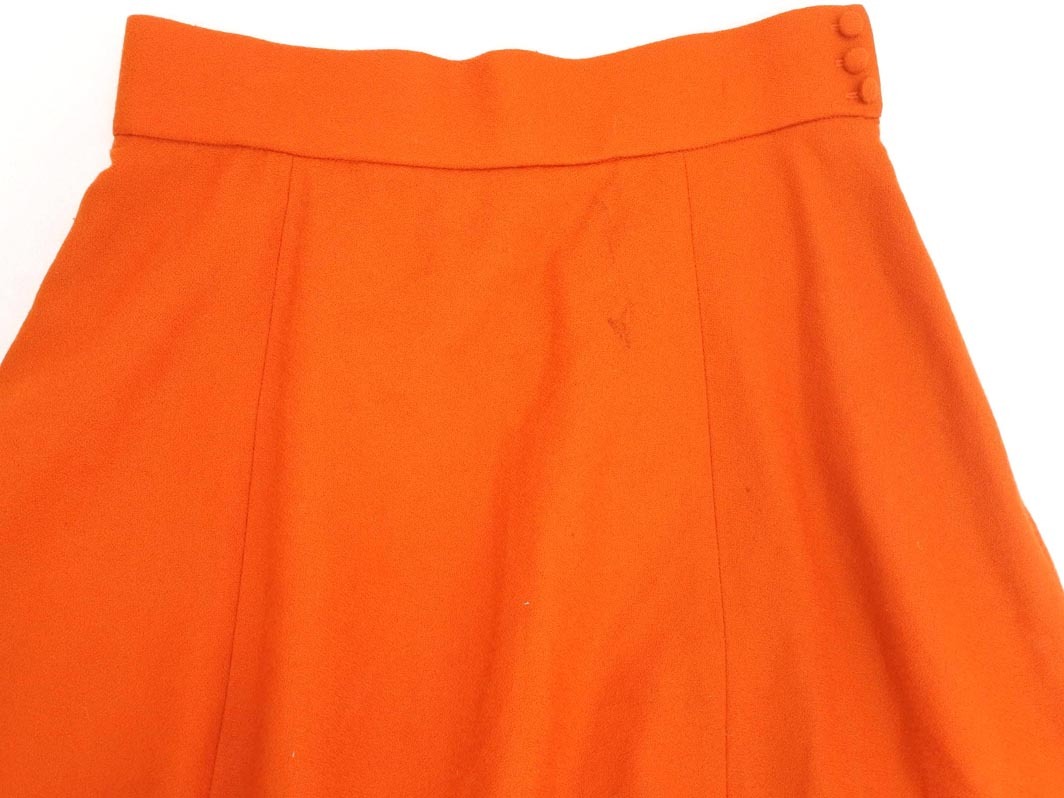 KUMIKYOKU 組曲 ウール100% ロング フレア スカート size2/オレンジ ◇■ ☆ fib6 レディース