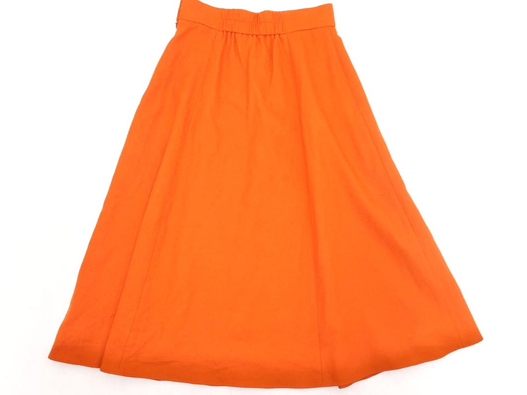 KUMIKYOKU 組曲 ウール100% ロング フレア スカート size2/オレンジ ◇■ ☆ fib6 レディース