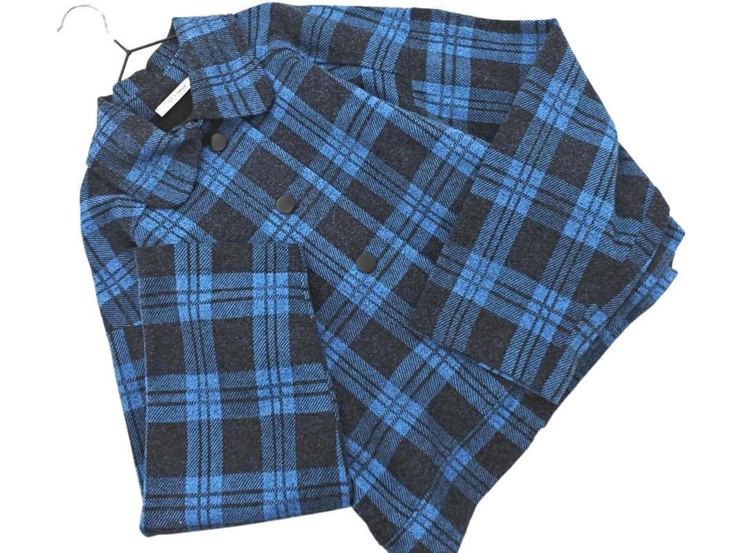ZARA TRF ザラ トラファ チェック シャツ ジャケット sizeM/黒ｘ青 ◇■ ☆ fib6 レディース_画像1