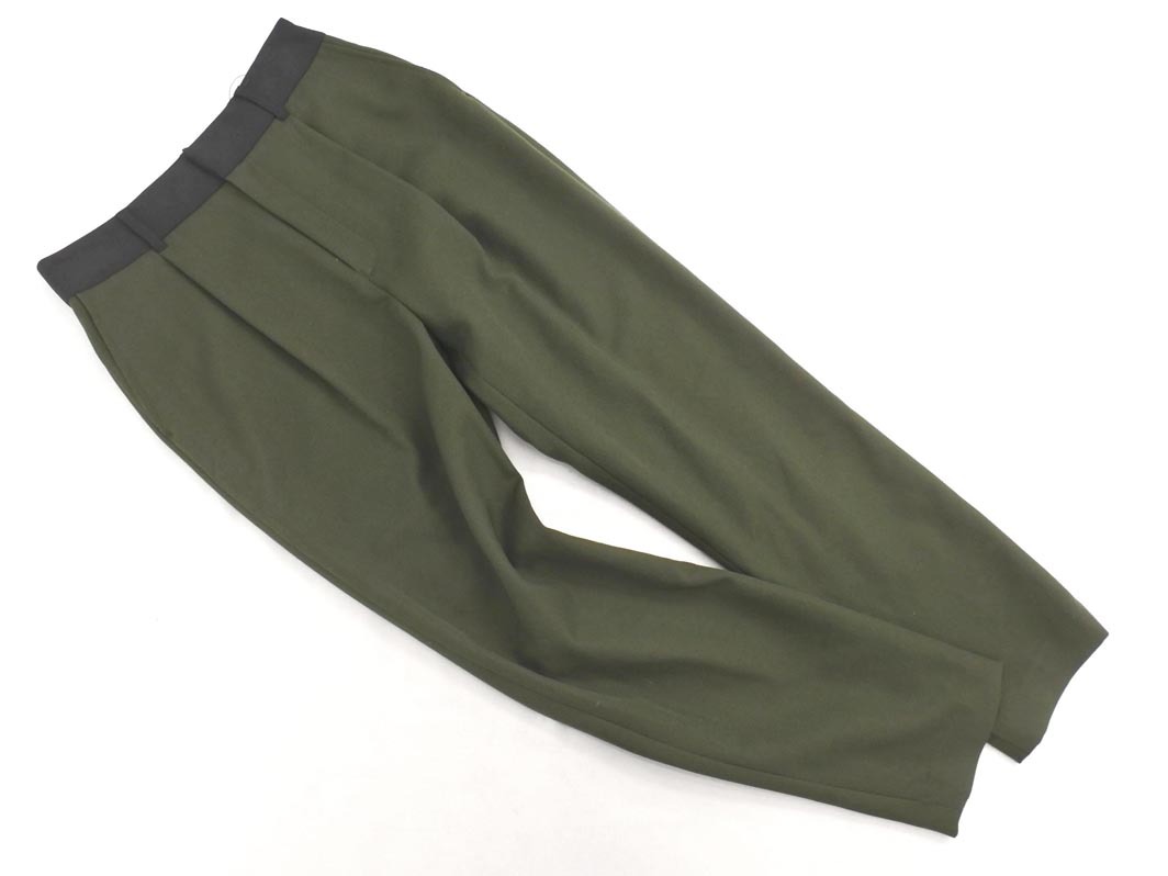 新品 LAUTREAMONT ロートレアモン ウール混 テーパード パンツ size40/カーキ ◇■ ☆ fib6 レディース