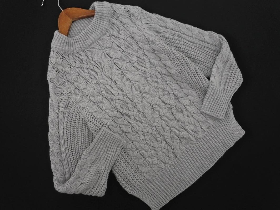 earth music&ecology アースミュージック&エコロジー ケーブル編み ニット セーター sizeF/グレー ◇■ ☆ fib6 レディース_画像1