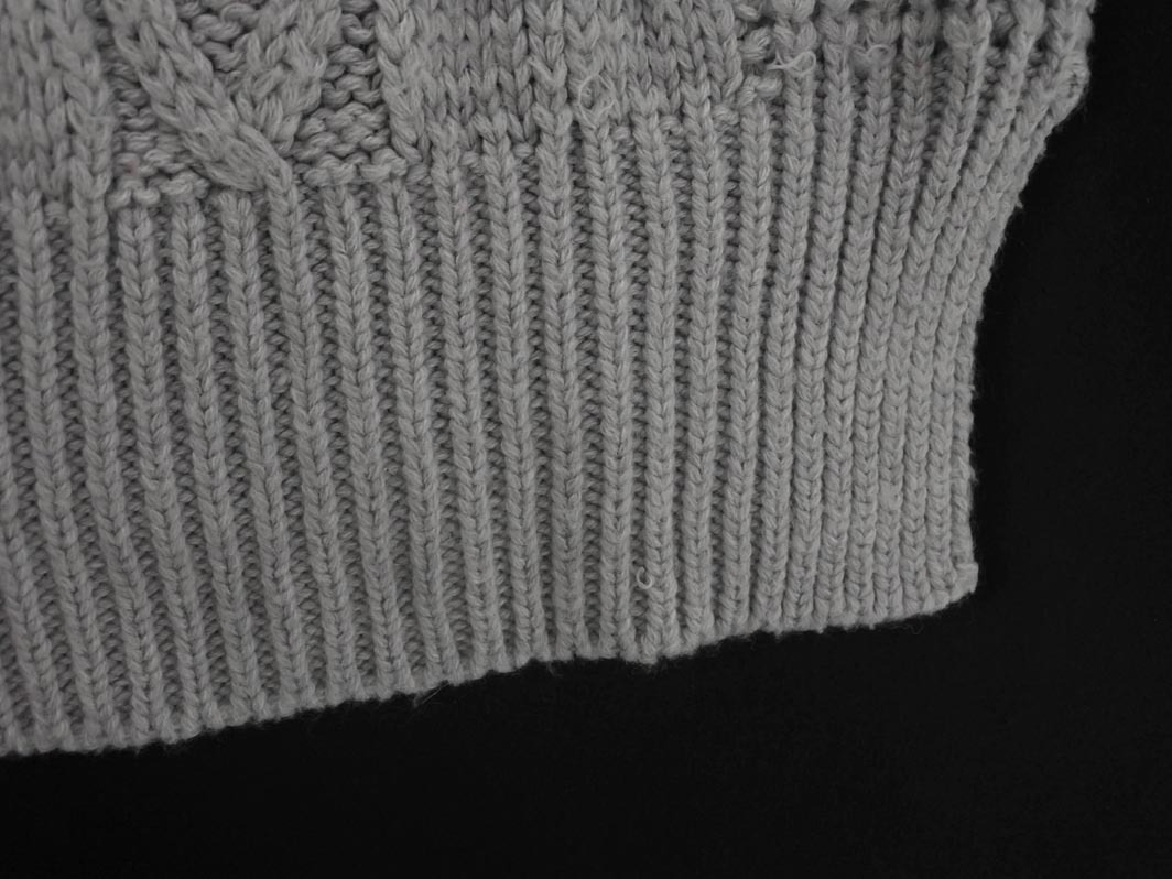 earth music&ecology アースミュージック&エコロジー ケーブル編み ニット セーター sizeF/グレー ◇■ ☆ fib6 レディース_画像4