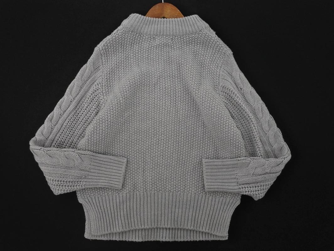 earth music&ecology アースミュージック&エコロジー ケーブル編み ニット セーター sizeF/グレー ◇■ ☆ fib6 レディース_画像5