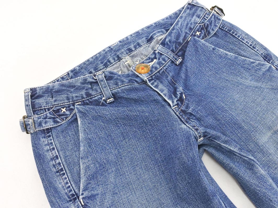 johnbull ジョンブル USED加工 デニムパンツ sizeS/青 ■■ ☆ fib6 レディース