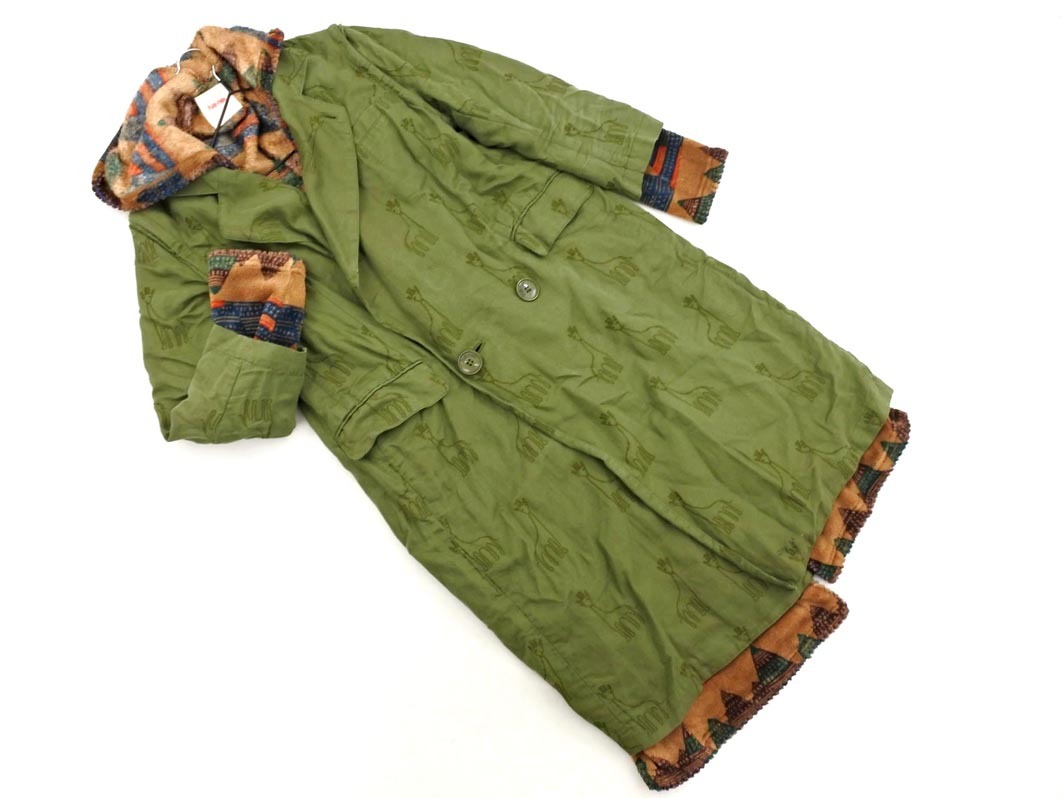 Ne-net ネネット きりん刺繍 3WAY ロング コート size2/カーキ ◇■ ☆ fib6 レディース_画像1