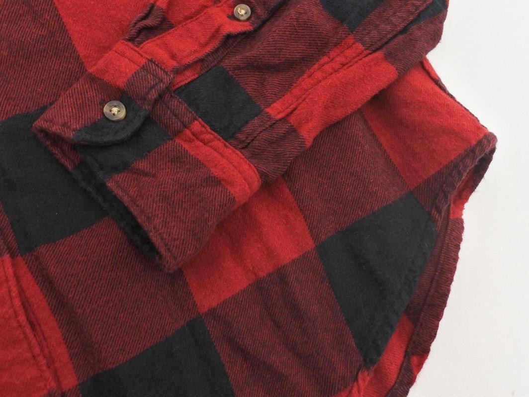 Abercrombie & Fitch アバクロンビー&フィッチ チェック ネル シャツ sizeS/黒x赤 ◇■ ☆ fib7 レディース_画像2