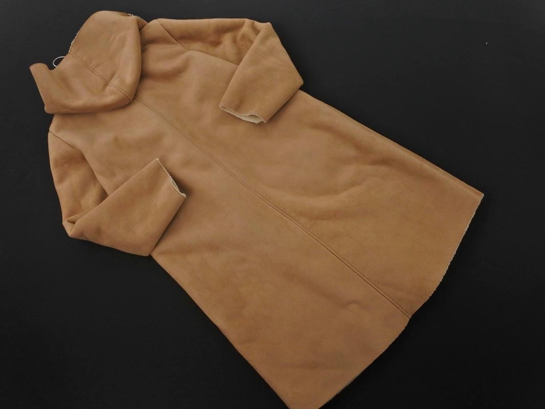 URBAN RESEARCH アーバンリサーチ ムートン調 フード コート sizeF/キャメル ◇■ ☆ fib7 レディース_画像6