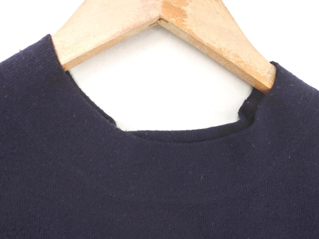 JEANASIS Jeanasis плиссировать переключатель вязаный свитер sizeF/ темно-синий *# * fib7 женский