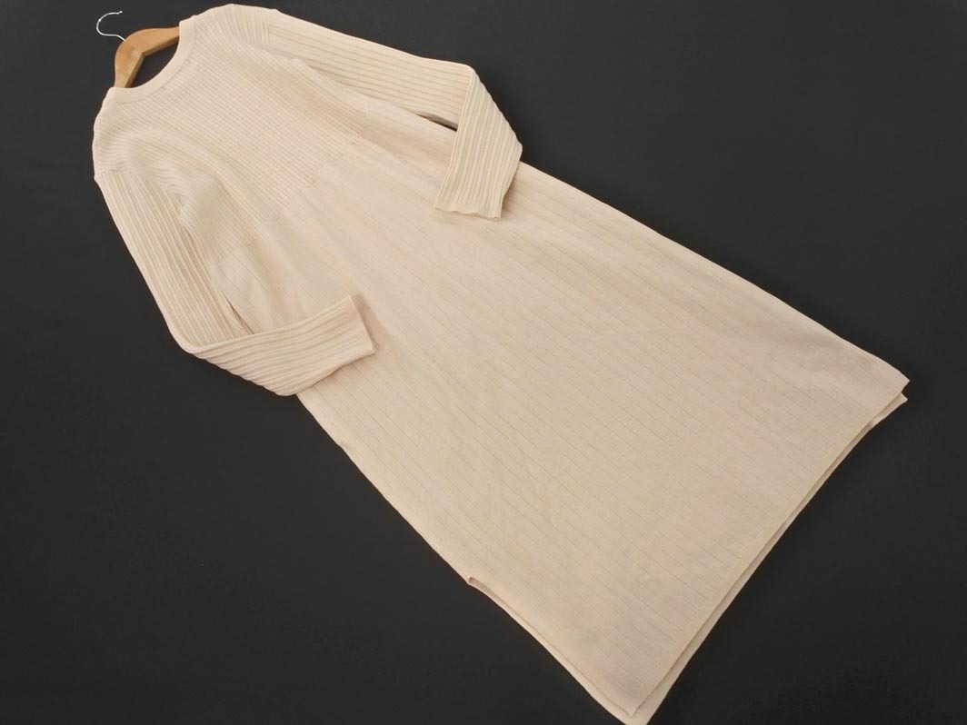 AZUL BY MOUSSY azur bai Moussy длинный вязаный One-piece sizeM/ свет бежевый *# * fib7 женский